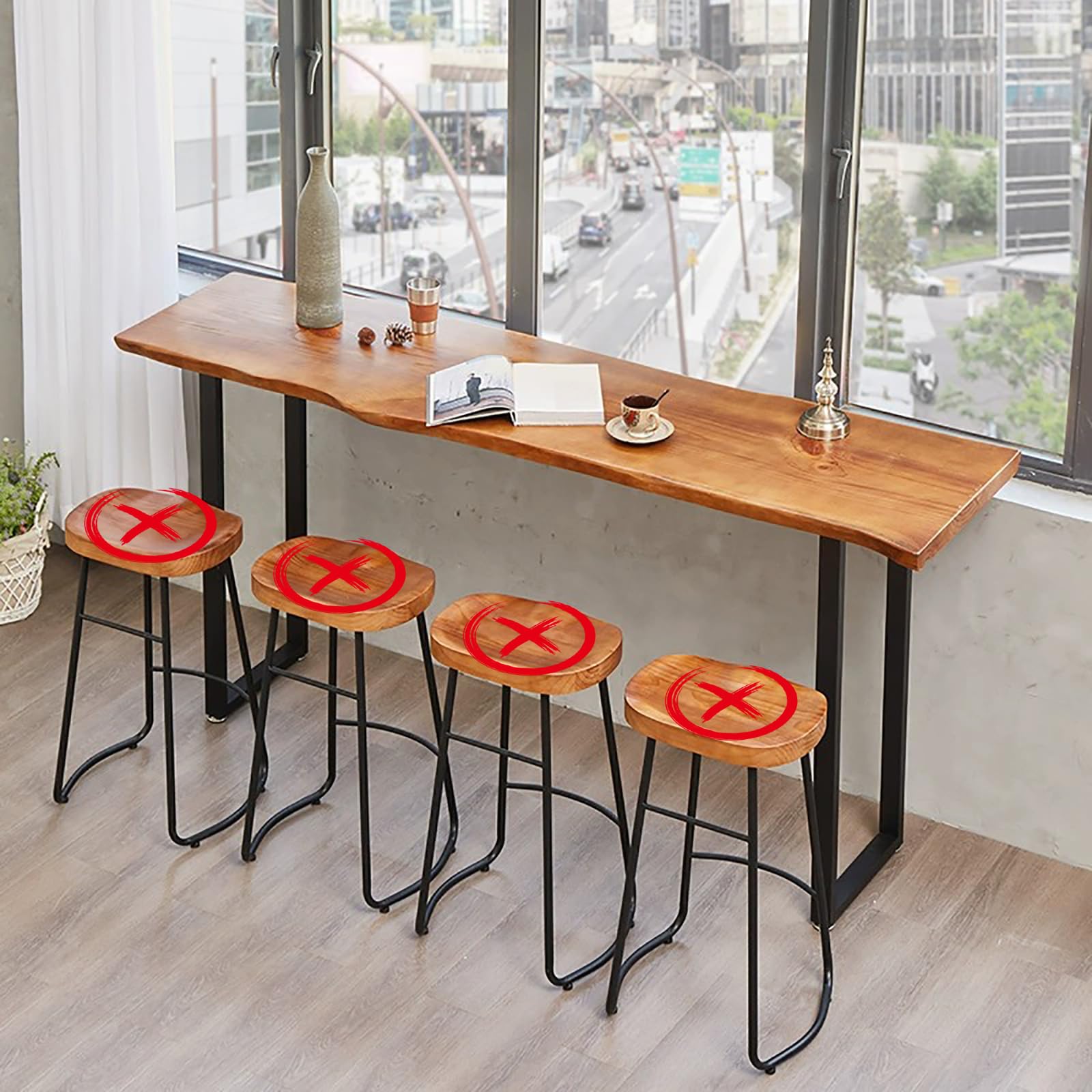 180✕45高さ68木製脚 カウンターテーブル 木製テーブル 180✕45高さ68