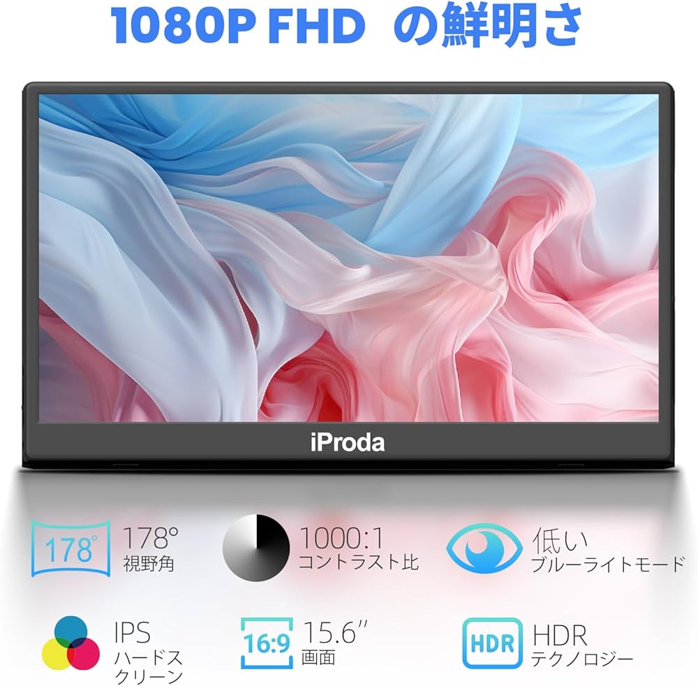 Amazon.co.jp: モバイルモニター 15.6 インチ FHD 1080P モバイル
