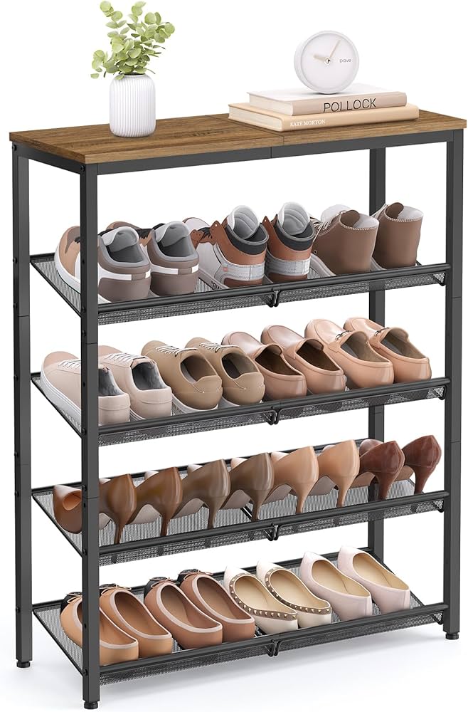 Amazon｜VASAGLE シューズラック 下駄箱 おしゃれ 省スペース 5段 大