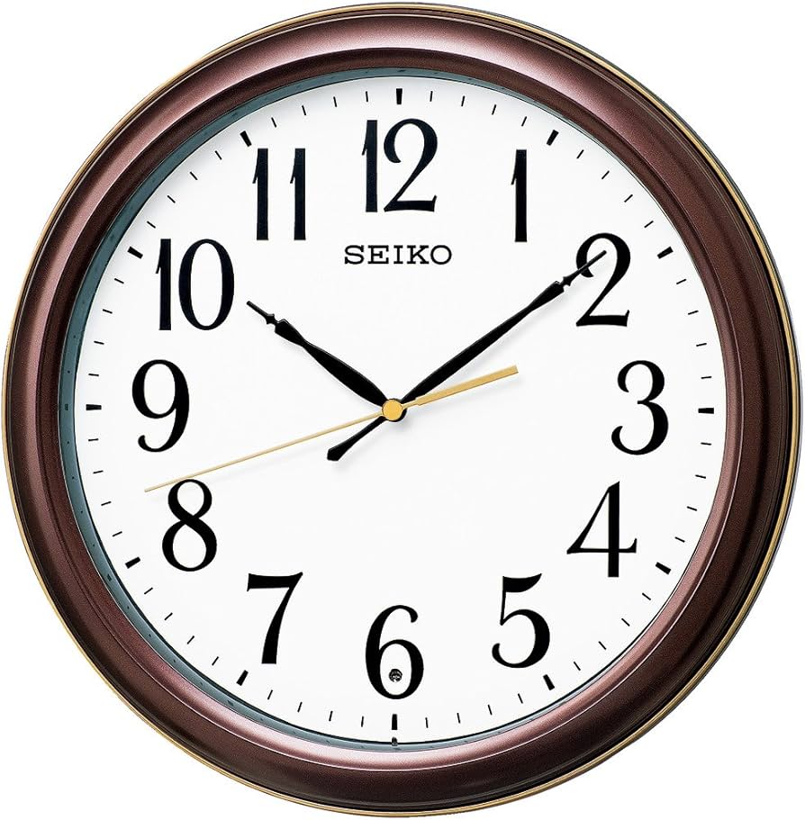 Amazon.co.jp: セイコークロック 掛け時計 電波 アナログ 茶