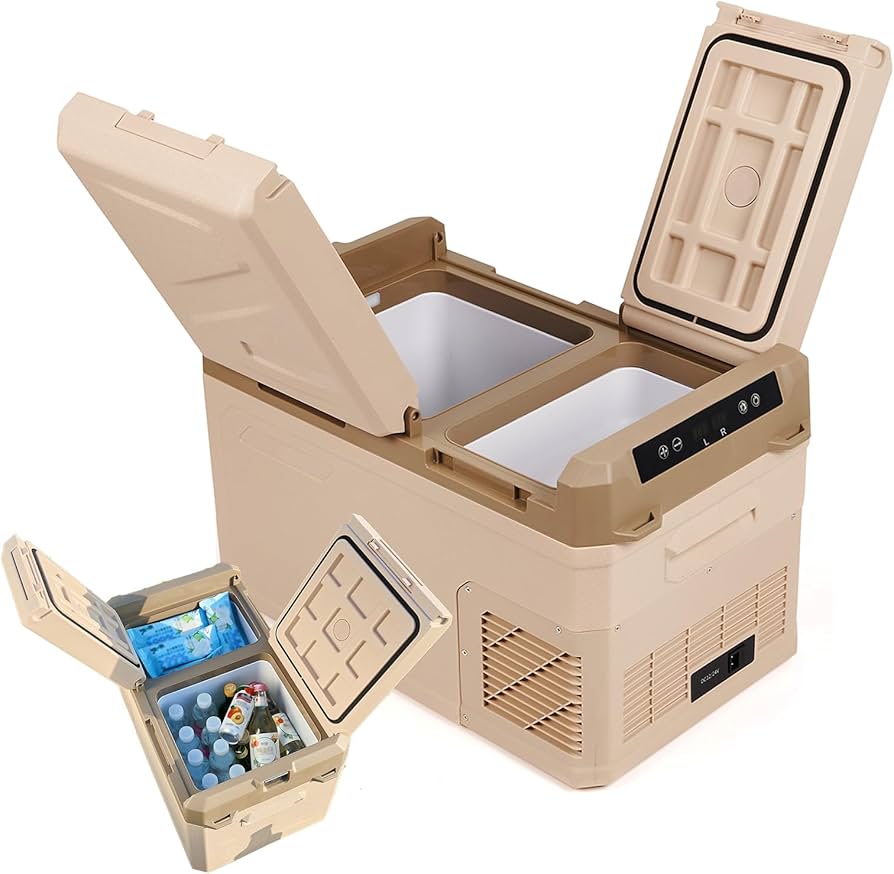 Amazon.co.jp: 【分けて、使える。】 車載冷蔵庫 25L ポータブル冷蔵庫