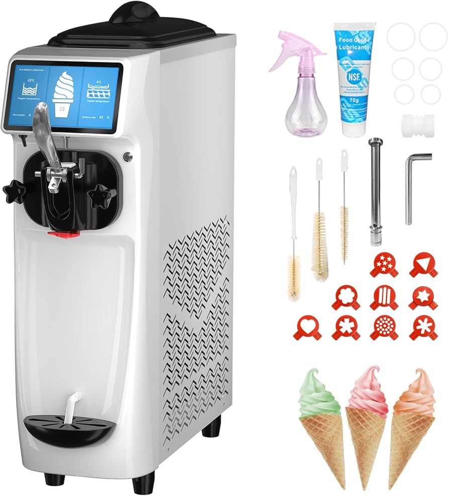 Amazon | GSEICE ソフトサーブアイスクリームマシン 4.2~4.7ガロン/H