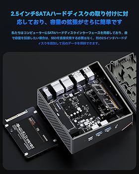 Amazon.co.jp: SkyBarium ミニPC Ryzen 7 5825U [2つLANポート] 16GB