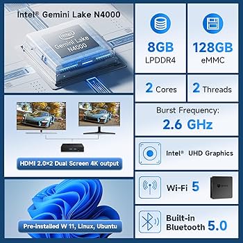 Amazon.co.jp: Bmax B1 ミニマイクロコンピューター、Intel N4000 最大