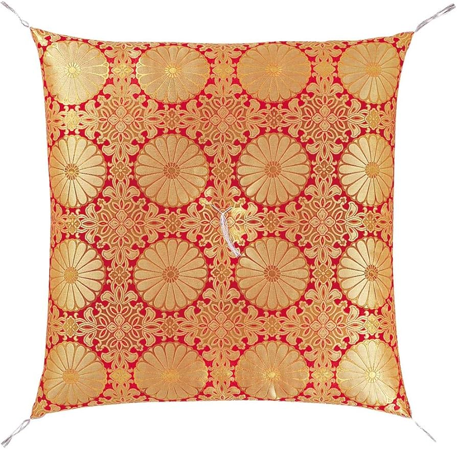 Amazon｜京仏壇はやし 仏壇用座布団 茶胴四釜 赤 (日本製) 【 収納袋