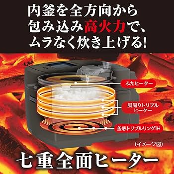 Amazon | 三菱電機 IH 炊飯器 5.5合 備長炭コート 炭炊釜 日本製 NJ