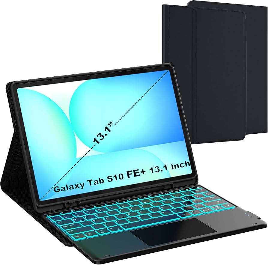 for Galaxy Tab S10 FE+ 13.1 inch Case with Keyboard - 7 Color