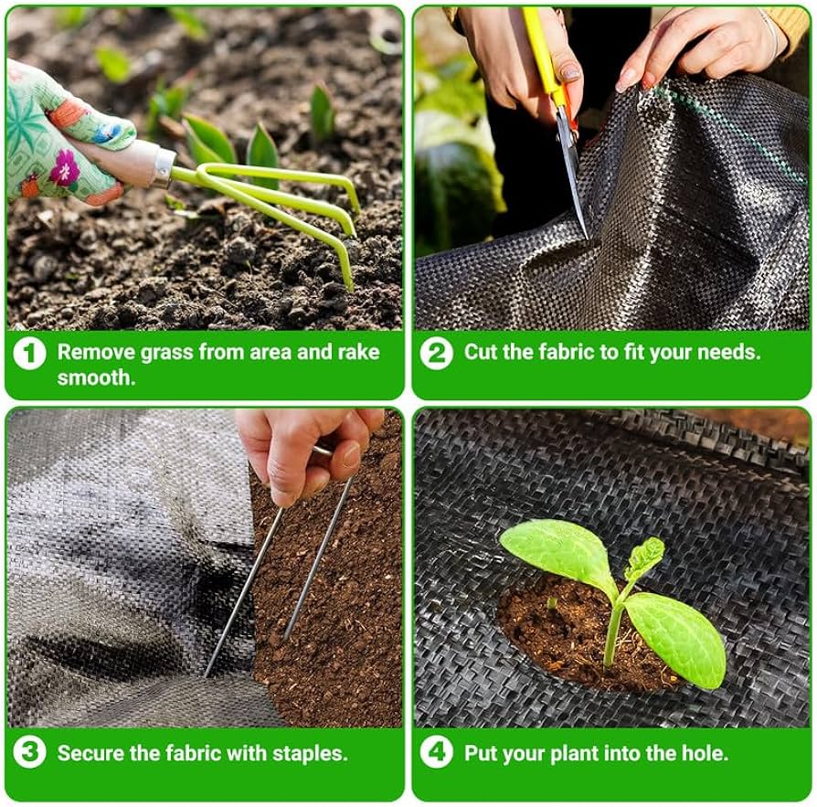 Amazon.com : UNIFAMILY Landscape Fabric Heavy Duty 2Pcs, Total 4 x