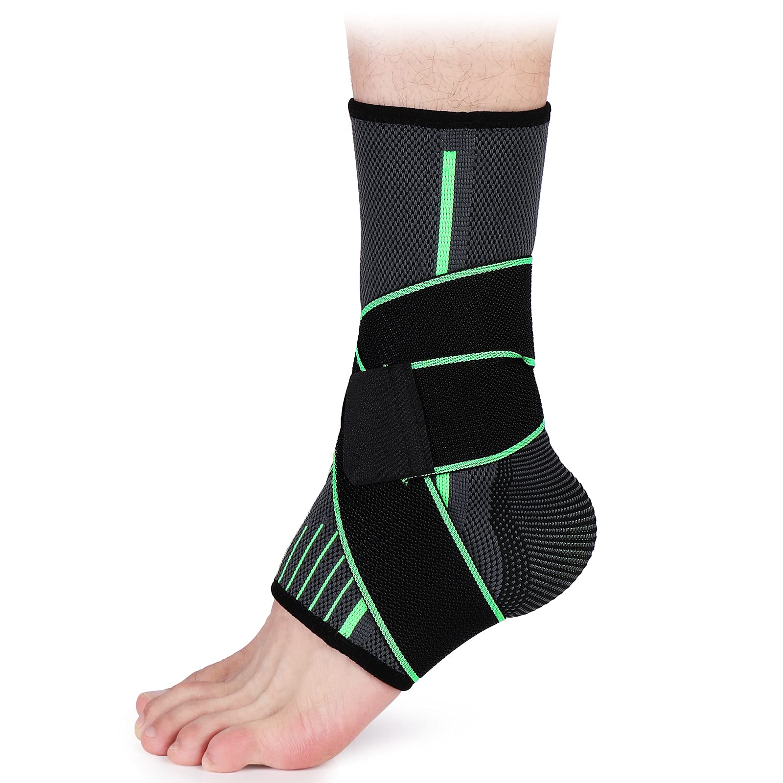 Amazon | 足首ブレース、足首ブレース圧縮サポートスリーブ、調節可能