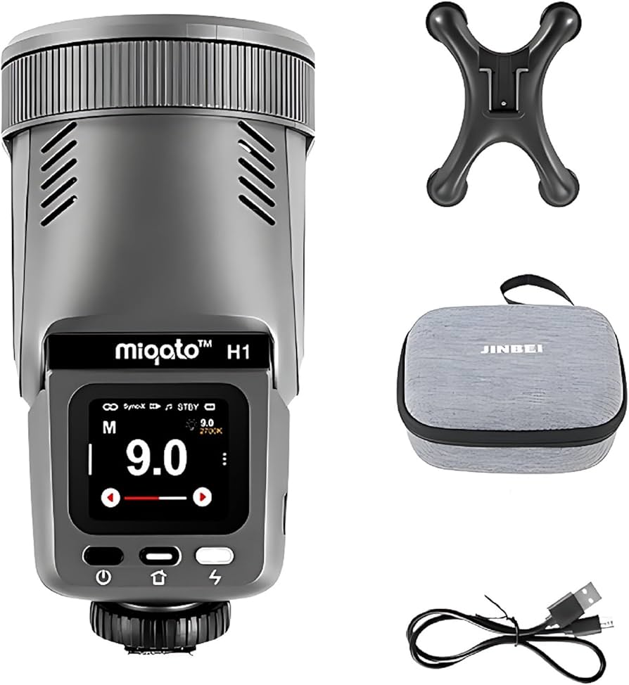 Amazon.com : JINBEI H1 2-in-1 Round Head Camera Flash Speedlite