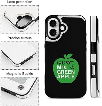Amazon.co.jp: ミセスグリーンアップル iPhone 16 ケース 手帳型