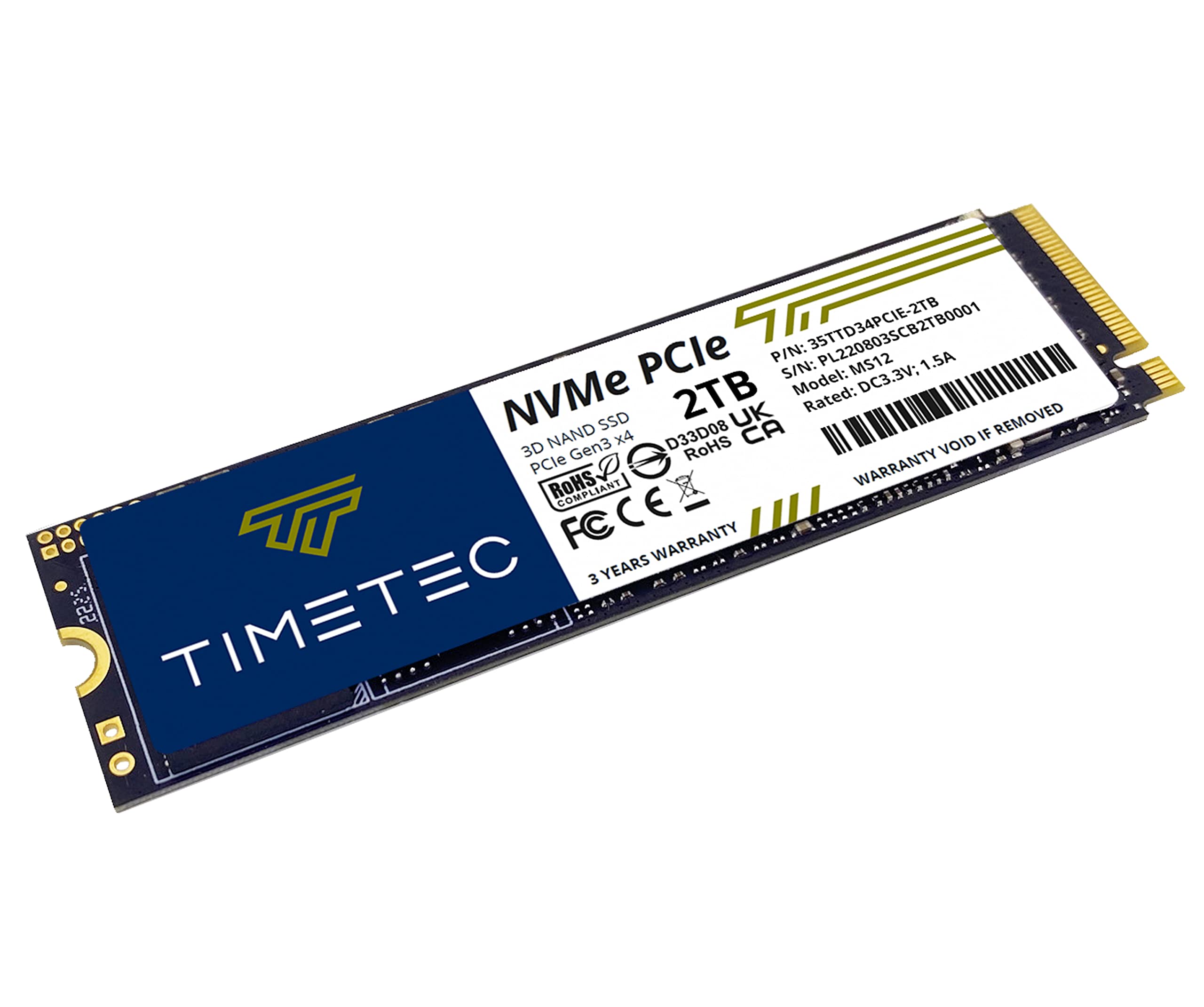 Amazon.com: Timetec 2TB SSD NVMe PCIe Gen3x4 8Gb/s M.2 2280 3D