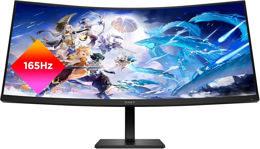 Amazon.com: HP OMEN 34c QHD 165Hz Curved Gaming Monitor, WQHD