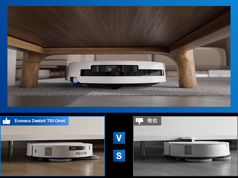 Amazon | 【超薄型】ECOVACS(エコバックス) T50 OMNI ロボット掃除機