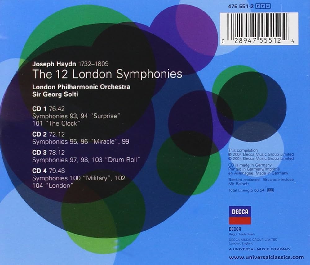 Amazon.com: Haydn: London Symphonies Nos.93 - 104: CDs y Vinilo