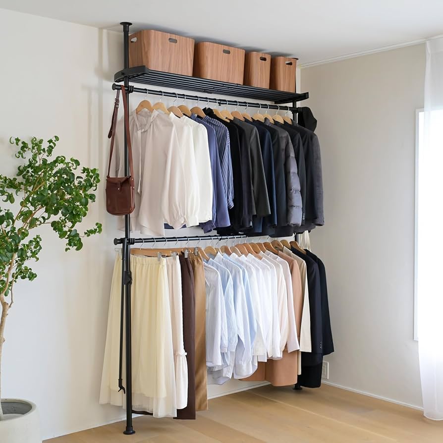 Amazon｜山善(YAMAZEN) 突っ張り ラック ポールハンガー ハンガー