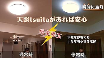 Amazon.co.jp: 天照 いつでもランプ tsuitaのシーリングライト版 天照