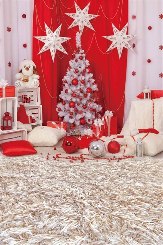Amazon | Qinunipoto 背景紙 クリスマス 写真背景布 背景布 撮影背景