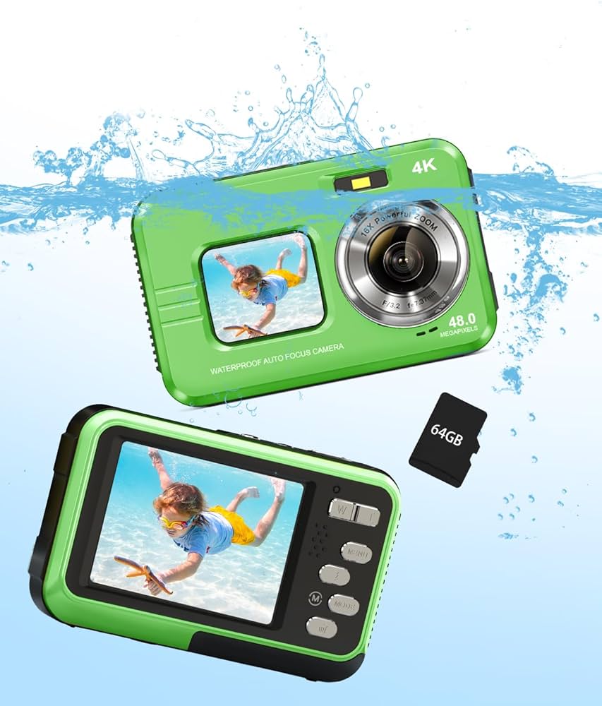 Amazon | Lecran 4K 防水 デジカメ IP68 4800万画素 デジタルカメラ