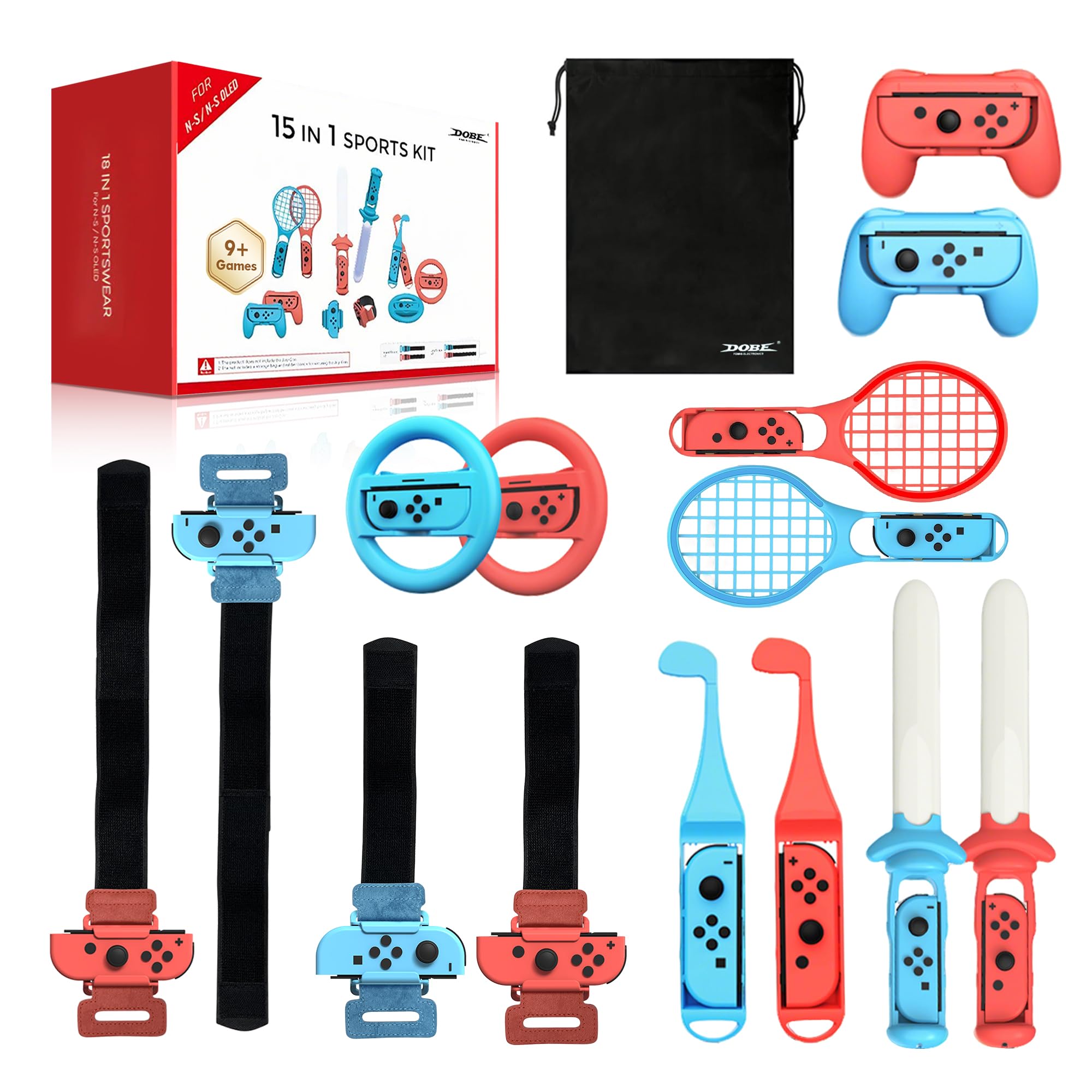 Amazon.com: 15 in 1 Switch Sports Accessories Bundle with Storage