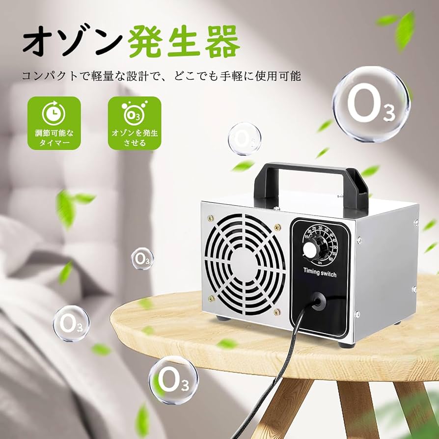 Amazon | Iproods オゾン発生器 小型 オゾン脱臭器 60分タイマー 消臭