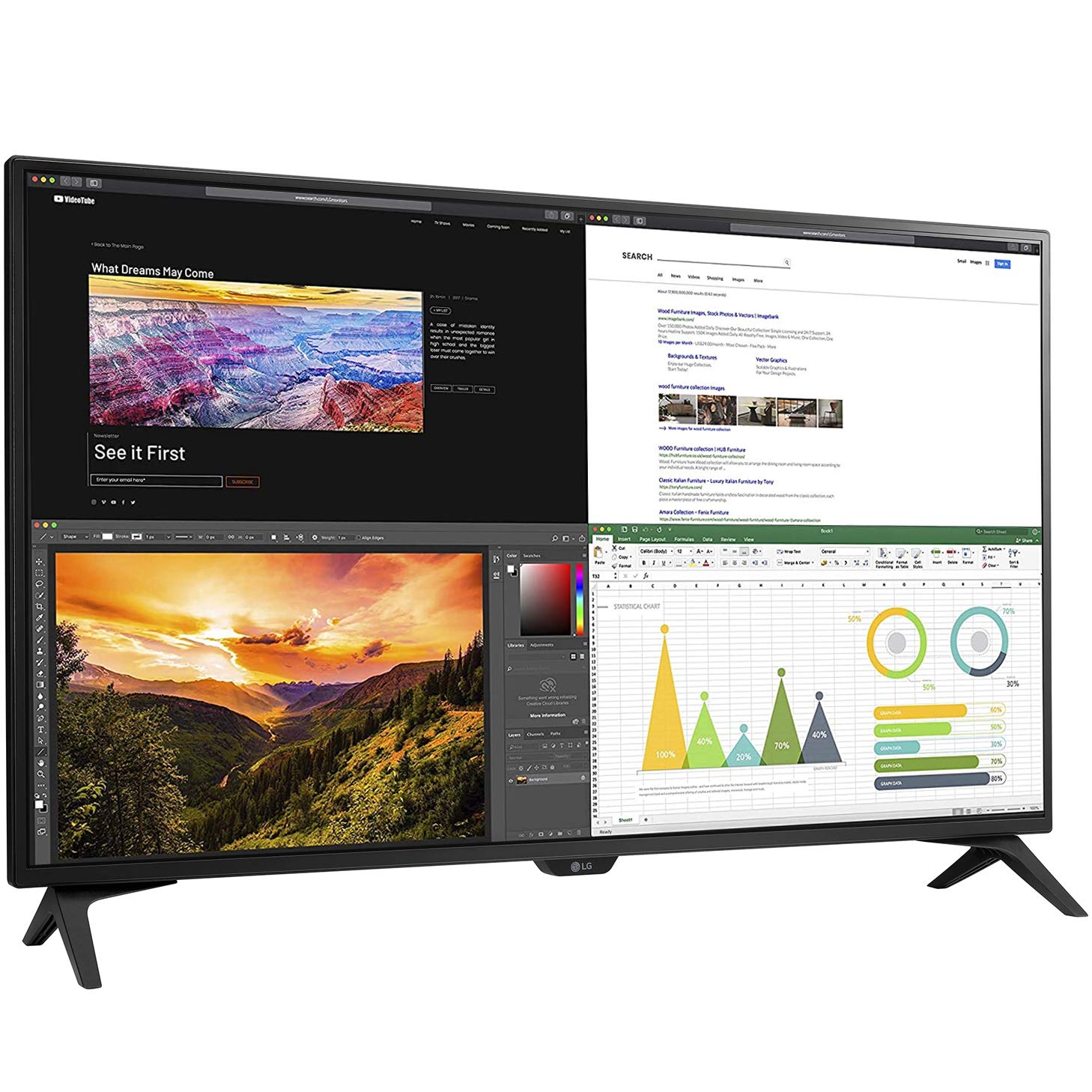 Amazon.co.jp: LG 43UN700T-B 43インチ 4K UHD 3840x2160 IPS USB-C