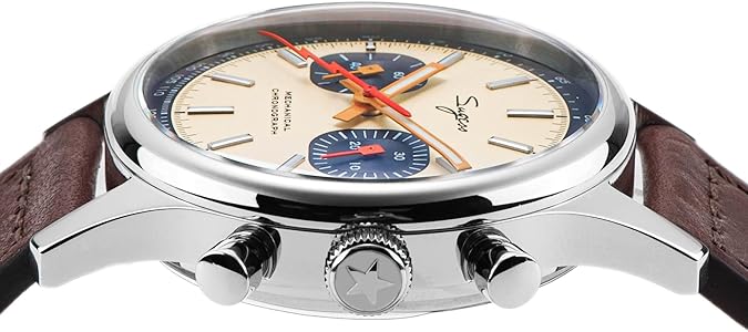 Amazon.com: Sugess Chrono Hertiage SUCHP005Z Brown Racing Leather