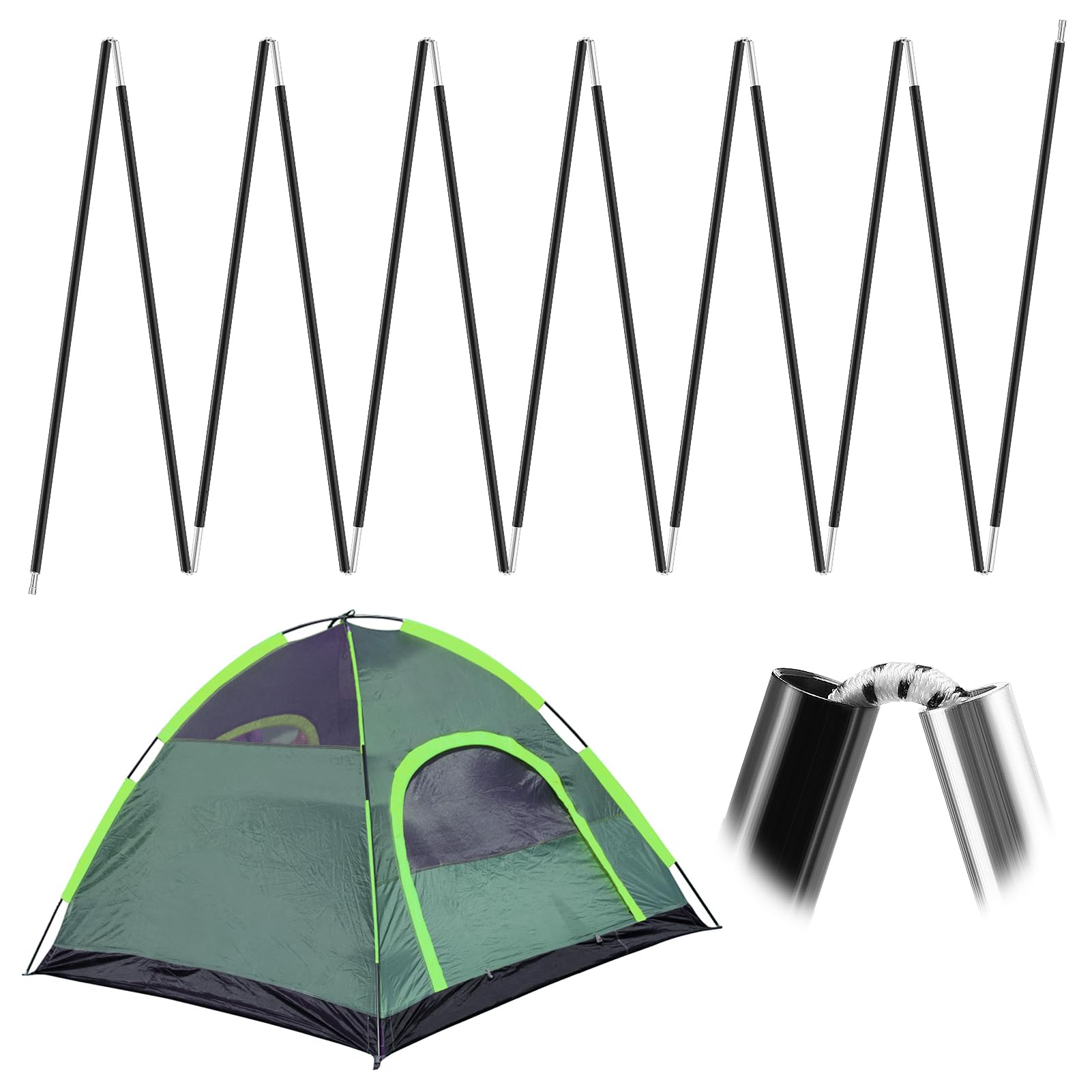 Amazon.co.jp: アルミニウム製テントポール交換用 - 組み立て済みの