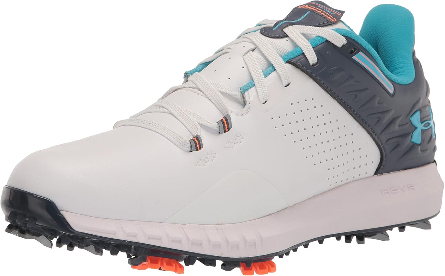 Under Armour Men's 3025070Golf Shoes, 103 White Downpour Gray Blue