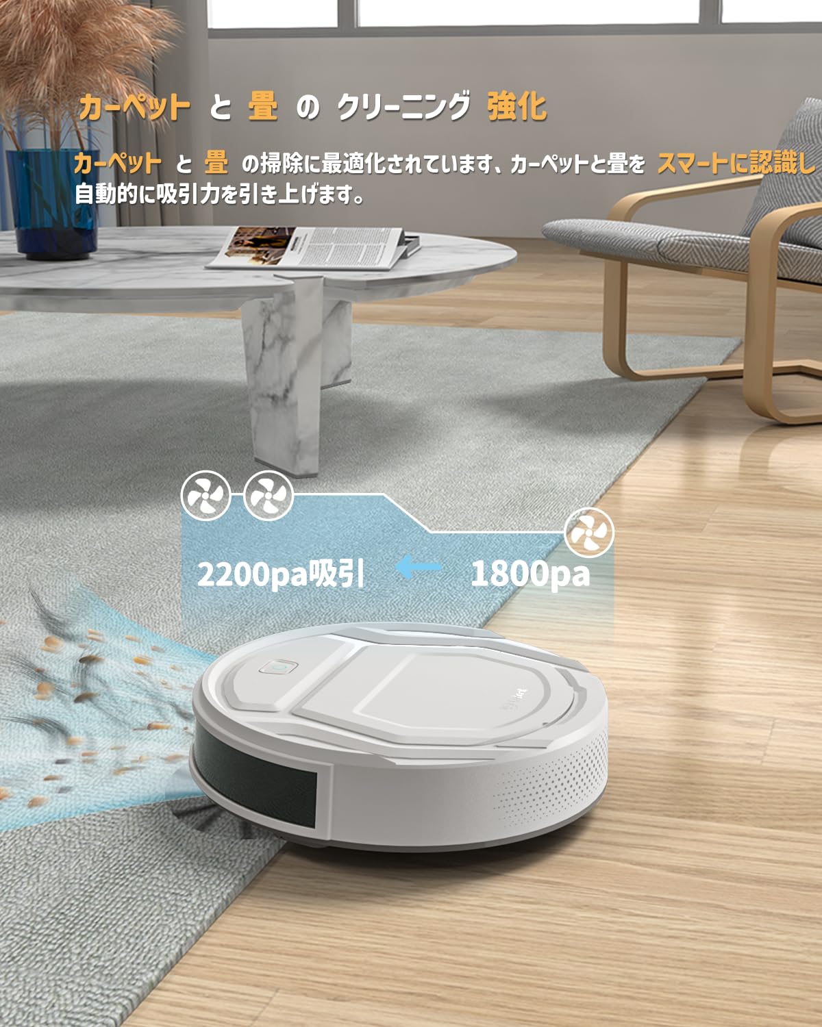 Amazon | Lefant ロボット掃除機 2200Pa 強力吸引 お掃除ロボット