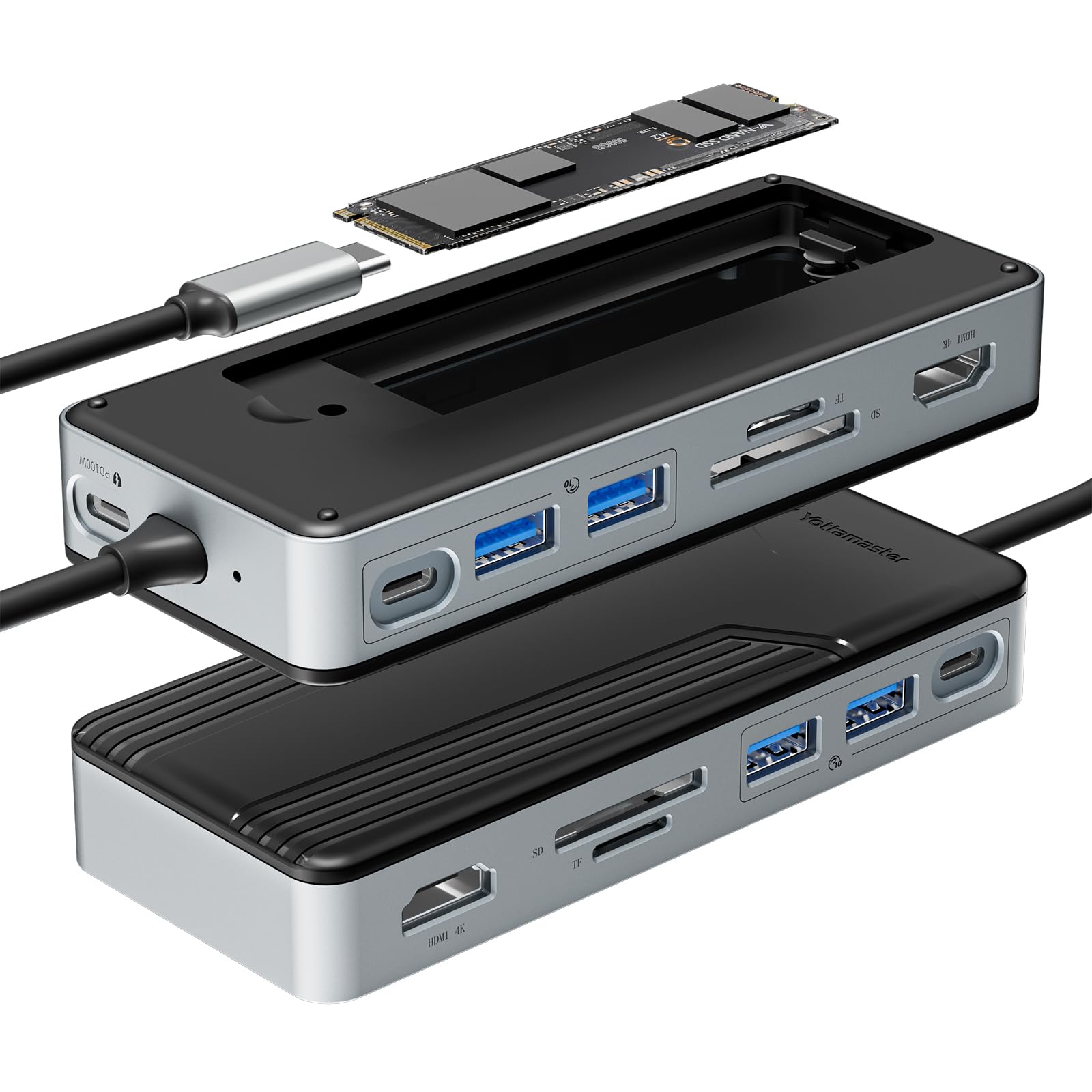 Amazon.com: Yottamaster USB C Hub with M.2 NVMe SSD Enclosure, 8