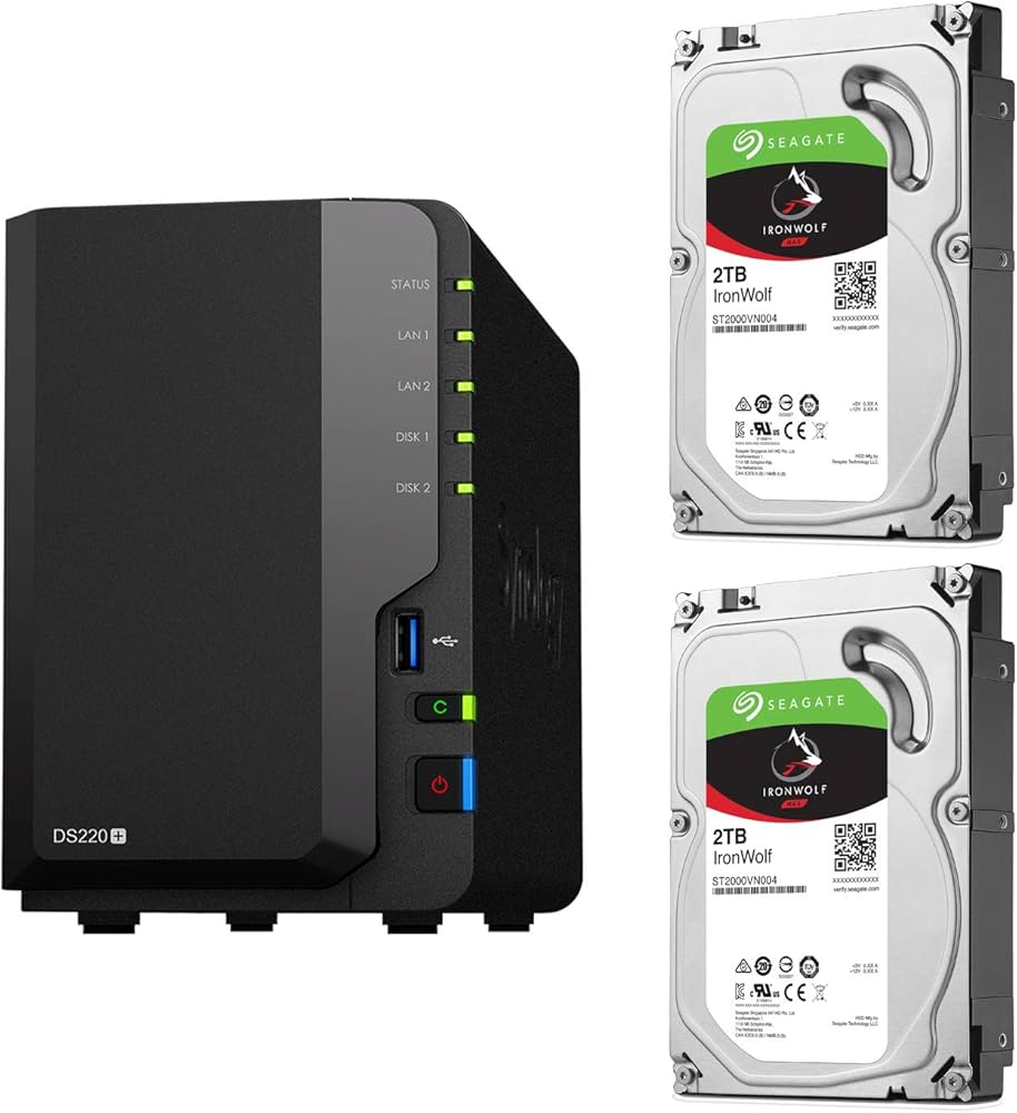 Amazon.co.jp: Synology NAS HDDセット 2ベイ DS220+ & Seagate HDD