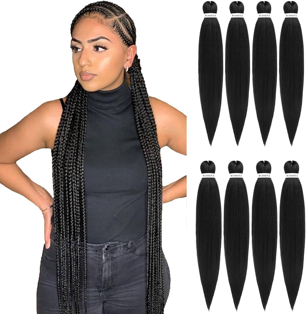 Amazon.com : ROSDINA Pre-stretched Braiding Hair - 40 Inch 8 Packs