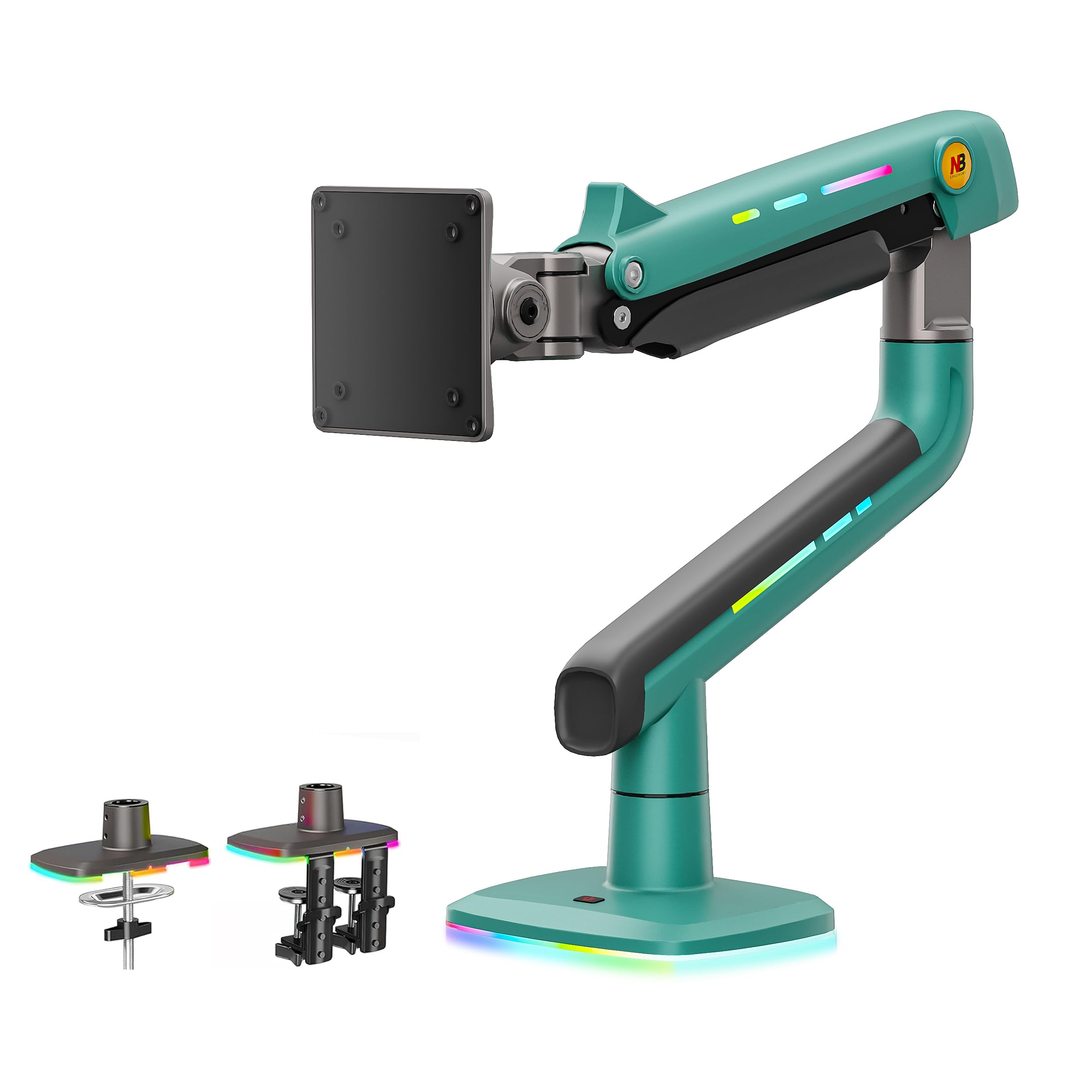Amazon.co.jp: NB ERGONOMIC 【RGBライト付き】大型モニターアーム 大