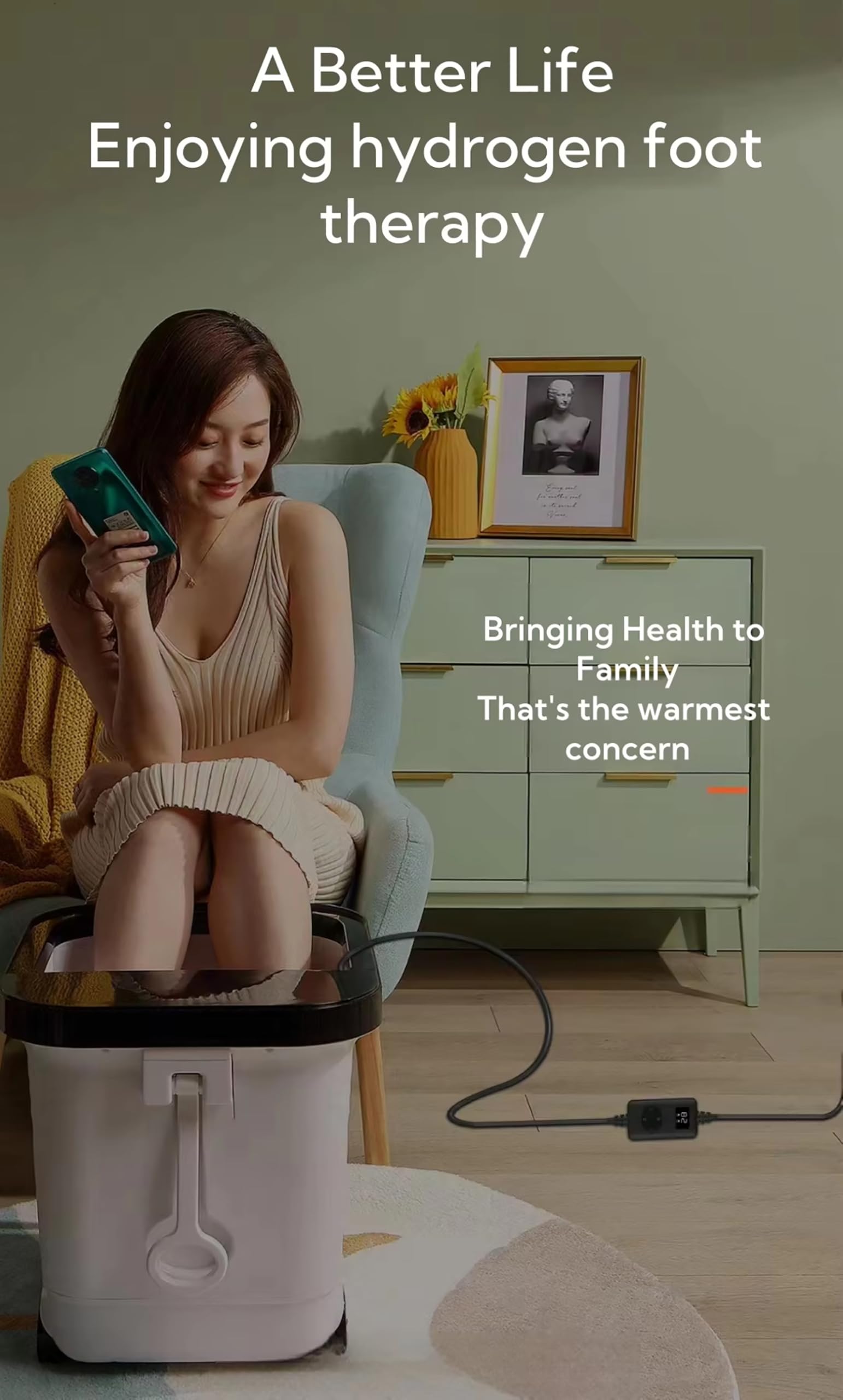 Amazon.co.jp: FXNFXLA イオンフットデトックスマシン、水素フットバス