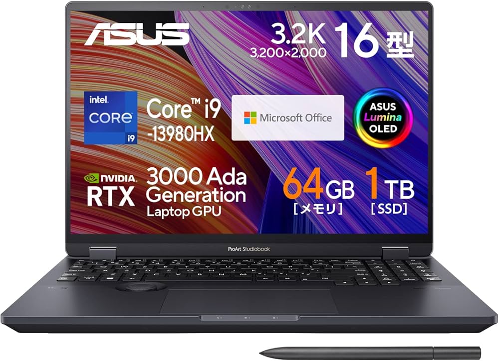 Amazon.co.jp: ASUS ノートパソコン ProArt Studiobook Pro 16 OLED 16
