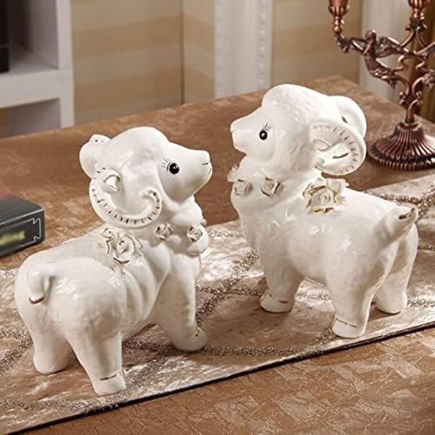 Amazon.co.jp: ひつじ 置物 シンプル 羊 雑貨 インテリアオブジェ 陶器