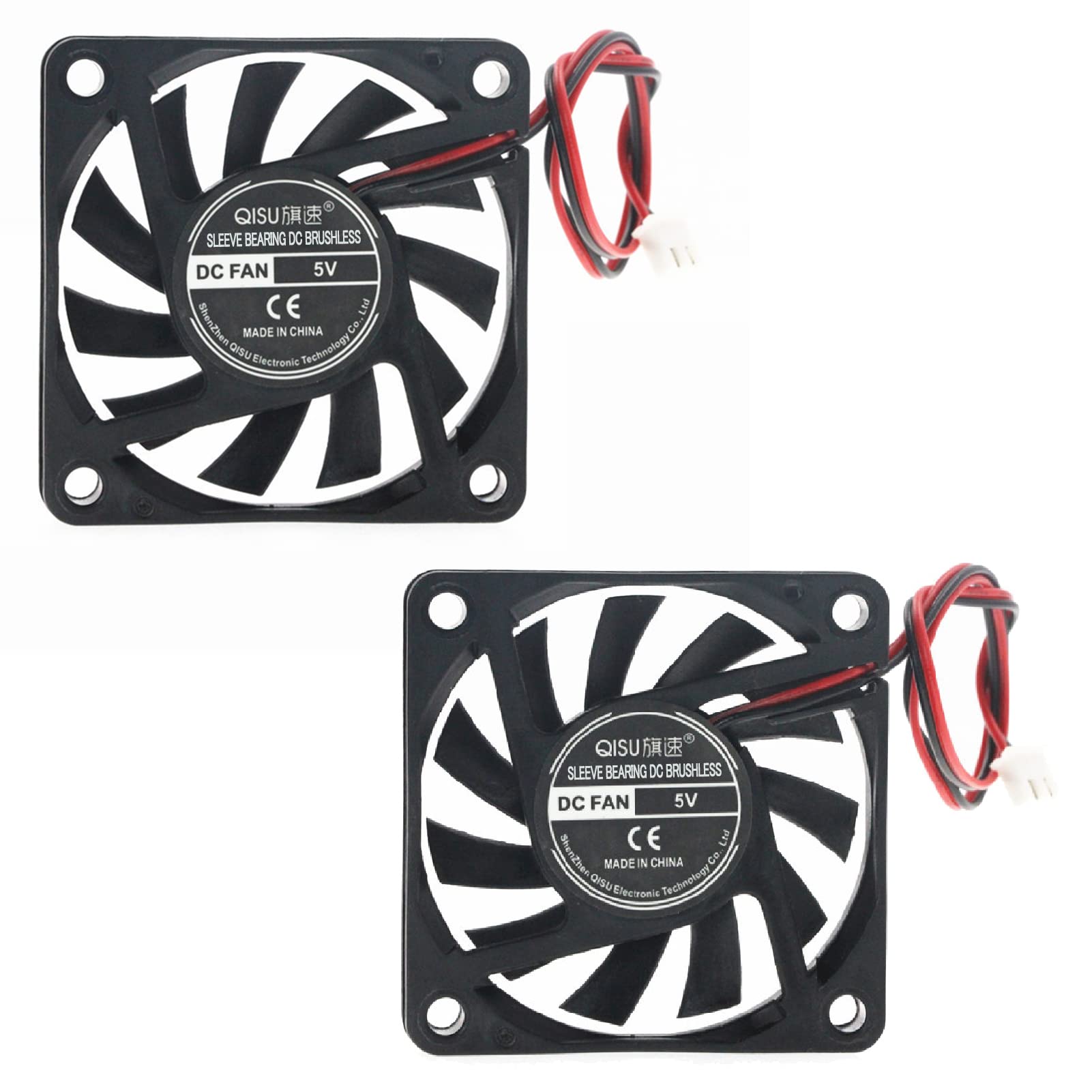 Amazon.co.jp: PENGLIN 冷却ファン 2個 6010 5V スリーブベアリング