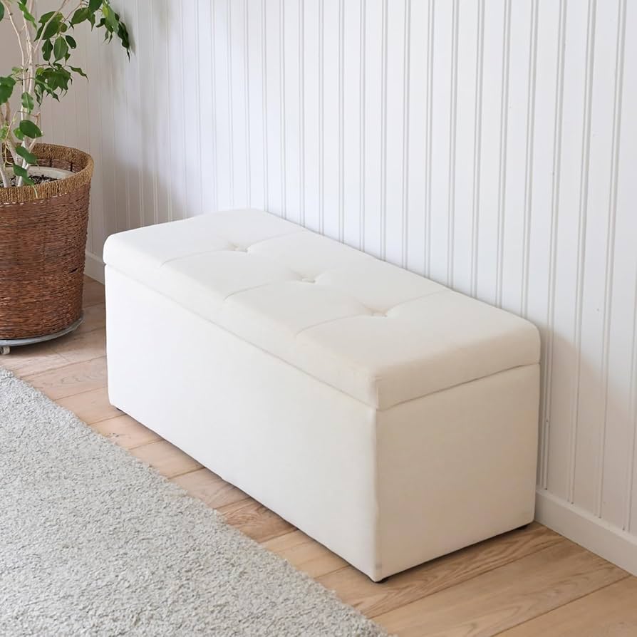 Amazon｜山善(YAMAZEN) 収納スツール ダブルサイズ 2人掛け ベンチ