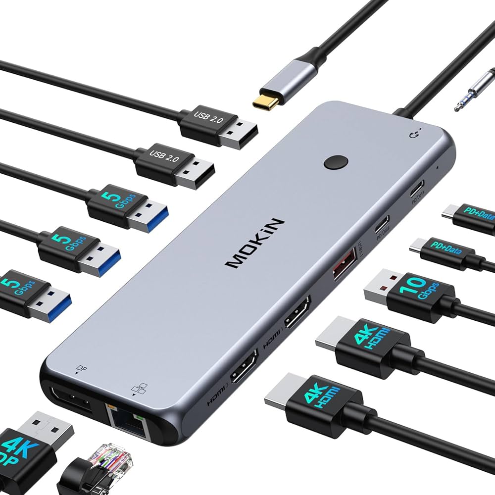 Amazon | USB CドッキングステーションHDMI2つ【MOKIN 2*HDMI+DP三画面