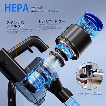 Amazon | 掃除機 コードレス【2026革新版！衝撃の45000pa超強力吸引