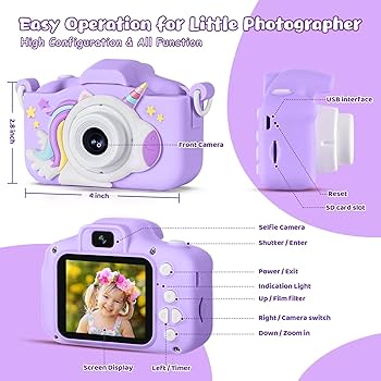 Amazon.com: KIZJORYA Upgraded 48MP Kids Camera for Girls Boys 3-12