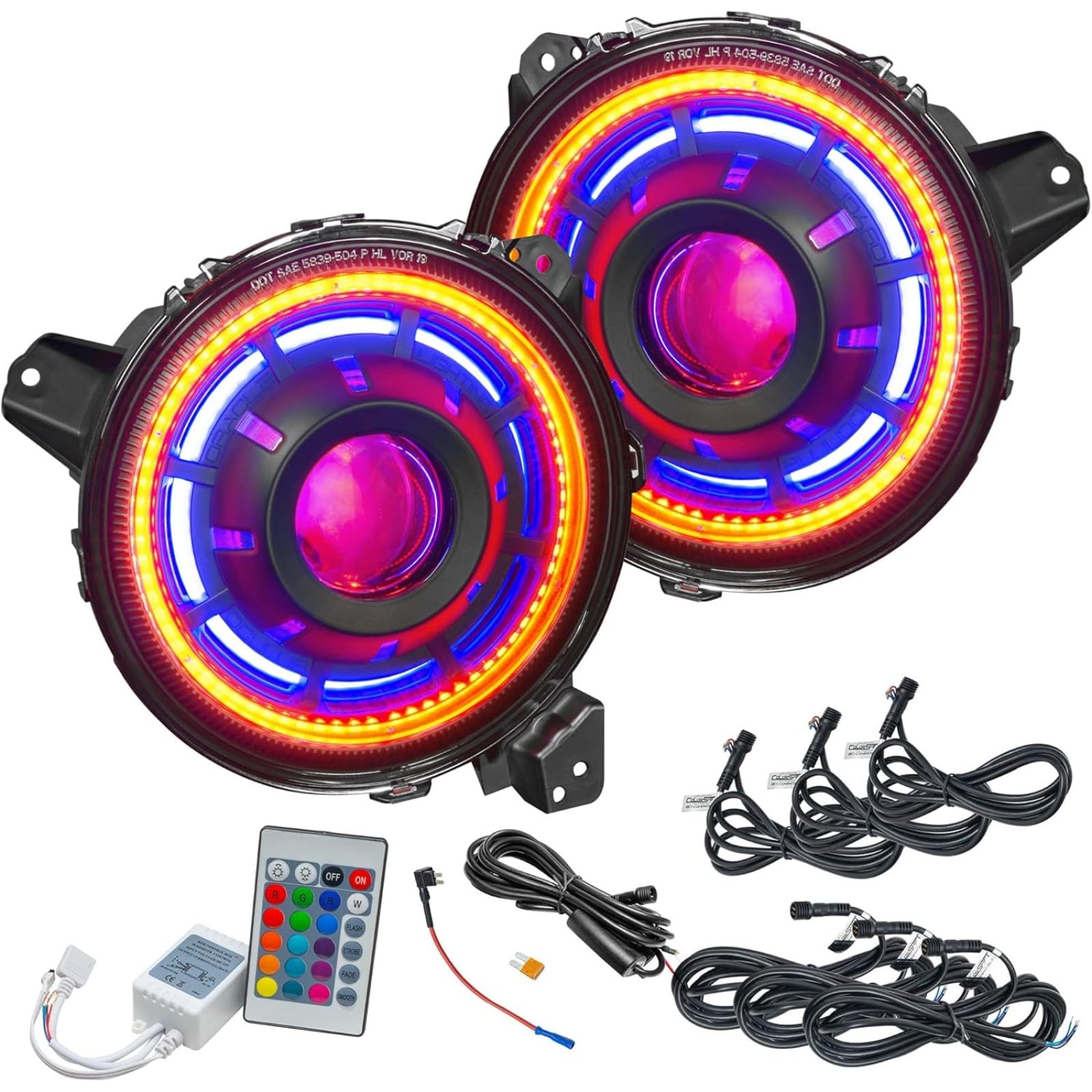 Amazon.co.jp: ORACLE Lighting 5839-504-BペアOculus ColorSHIFT Bi