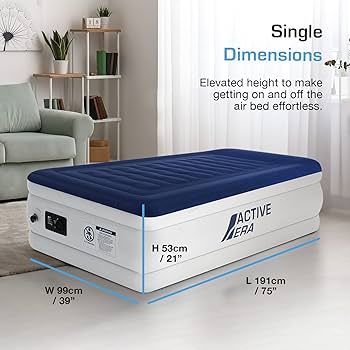 Amazon.co.jp: Active Era Luxury Twin Size Air Mattress (Single