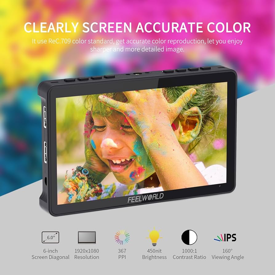 Amazon.com : FEELWORLD F5 Pro V4 6 Inch Touch Screen DSLR Camera