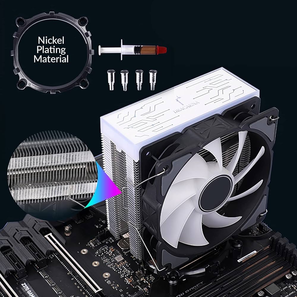 Amazon.co.jp: Dracaena RGB CPU エアクーラー、120mm PWG CPU ファン