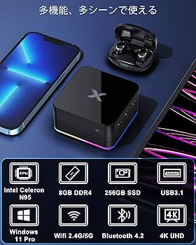 Amazon.co.jp: ミニPC 最新第12世代 N95（最大3.4GHz）16GB LPDDR5