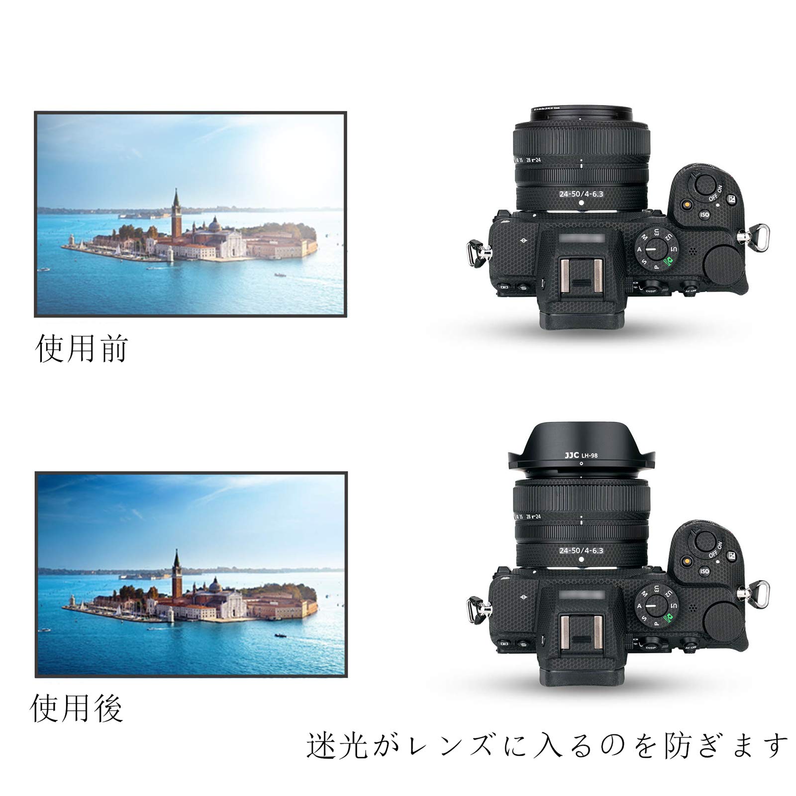Amazon | JJC レンズフード + UV フィルター Nikon Nikkor Z 24-50mm