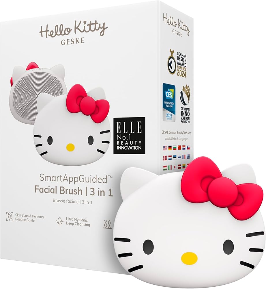 Amazon.com: GESKE x Hello Kitty SmartAppGuided Facial Brush | 3 in