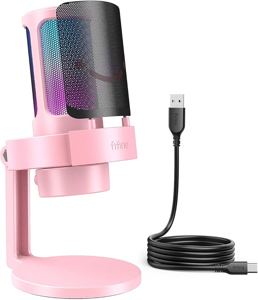 Amazon.co.jp: FIFINE USBコンデンサーマイク RGBライト
